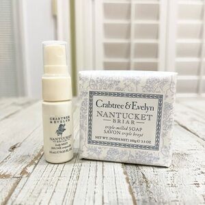 Crabtree & Evelyn Nantucket Briar Body Mist 10mL and Soap 3.5oz Boxed Set NEW